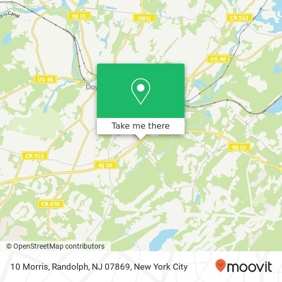 Mapa de 10 Morris, Randolph, NJ 07869