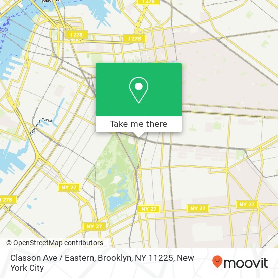 Classon Ave / Eastern, Brooklyn, NY 11225 map