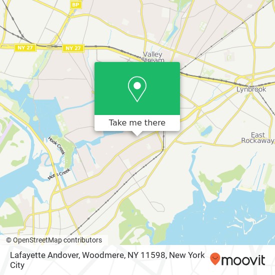 Mapa de Lafayette Andover, Woodmere, NY 11598