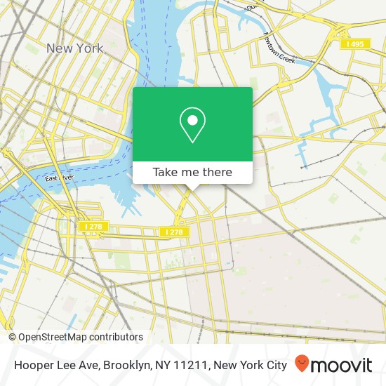 Hooper Lee Ave, Brooklyn, NY 11211 map