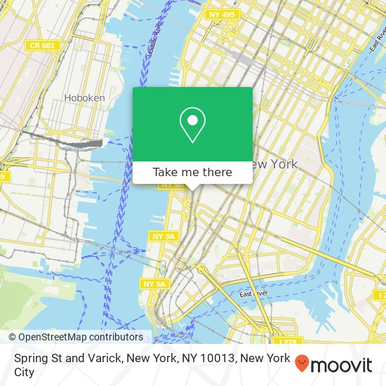 Mapa de Spring St and Varick, New York, NY 10013