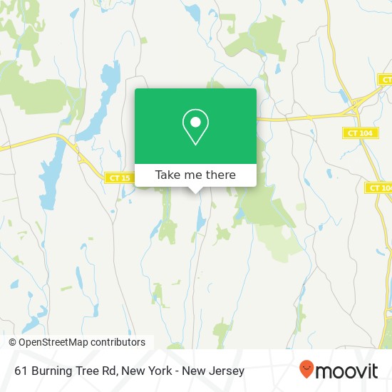 Mapa de 61 Burning Tree Rd, Greenwich, CT 06830