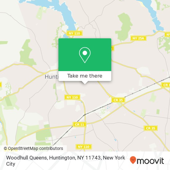 Mapa de Woodhull Queens, Huntington, NY 11743