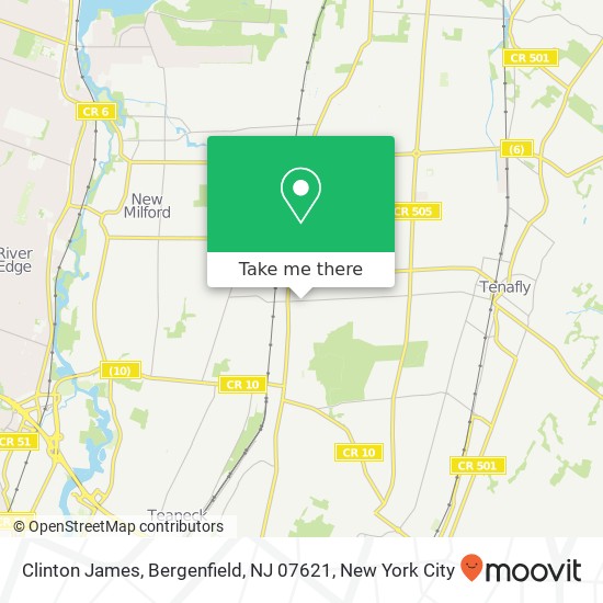 Clinton James, Bergenfield, NJ 07621 map