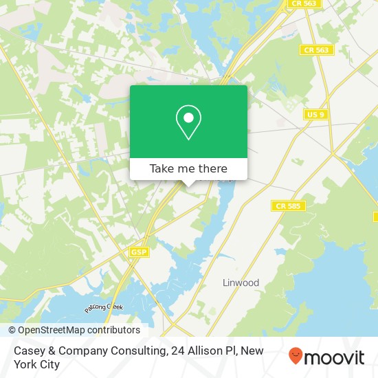 Mapa de Casey & Company Consulting, 24 Allison Pl