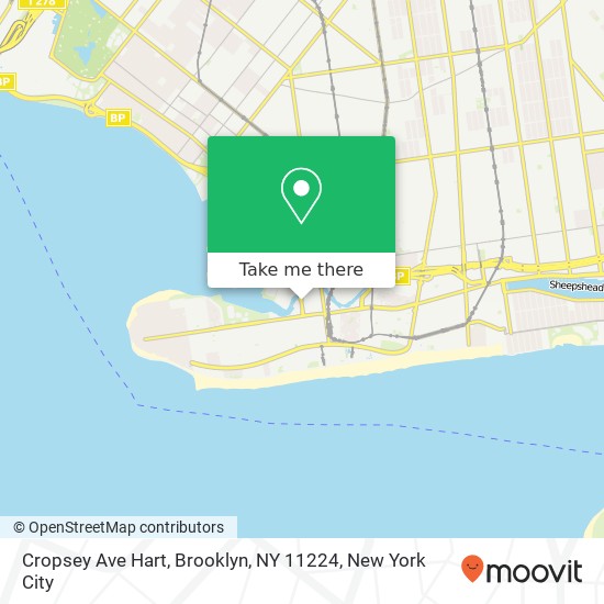 Cropsey Ave Hart, Brooklyn, NY 11224 map