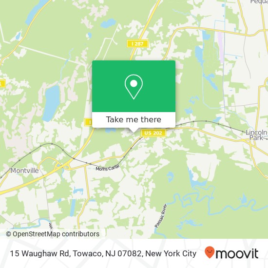 Mapa de 15 Waughaw Rd, Towaco, NJ 07082