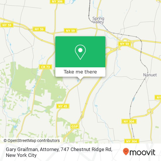 Gary Graifman, Attorney, 747 Chestnut Ridge Rd map