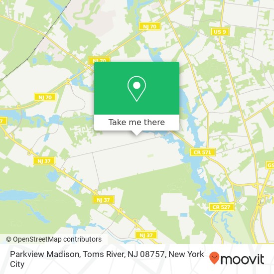 Mapa de Parkview Madison, Toms River, NJ 08757