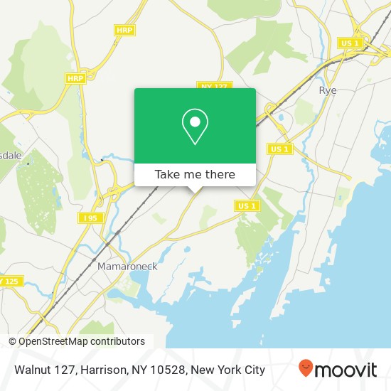 Mapa de Walnut 127, Harrison, NY 10528