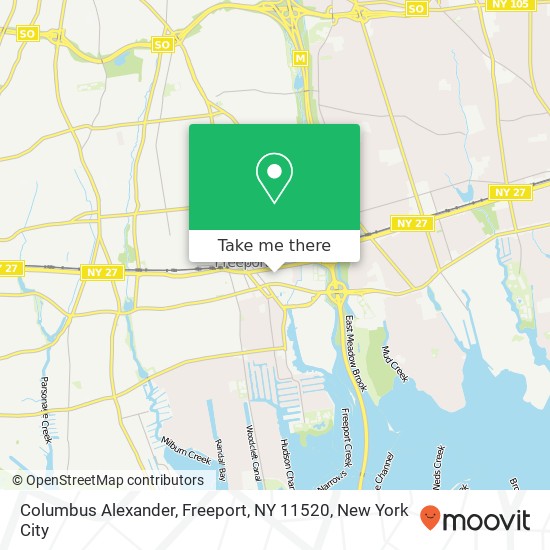 Mapa de Columbus Alexander, Freeport, NY 11520