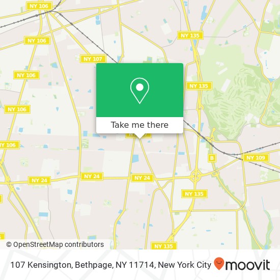 107 Kensington, Bethpage, NY 11714 map