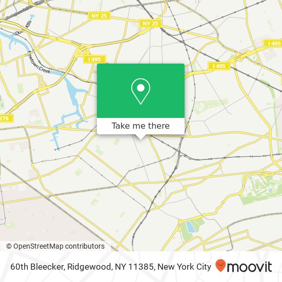 Mapa de 60th Bleecker, Ridgewood, NY 11385