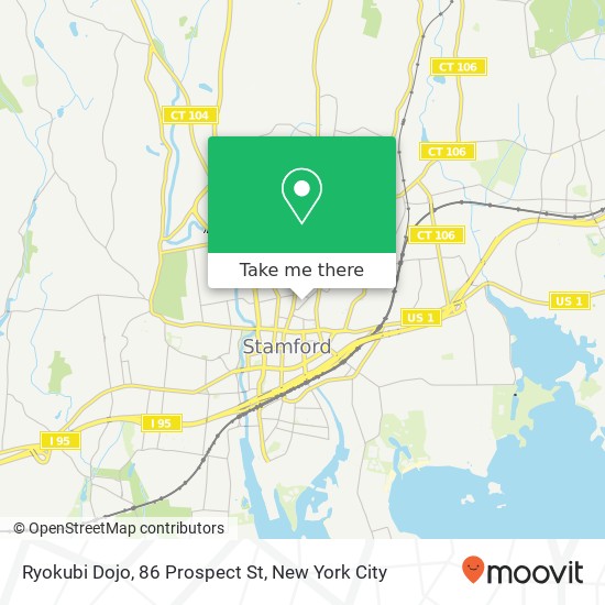 Mapa de Ryokubi Dojo, 86 Prospect St