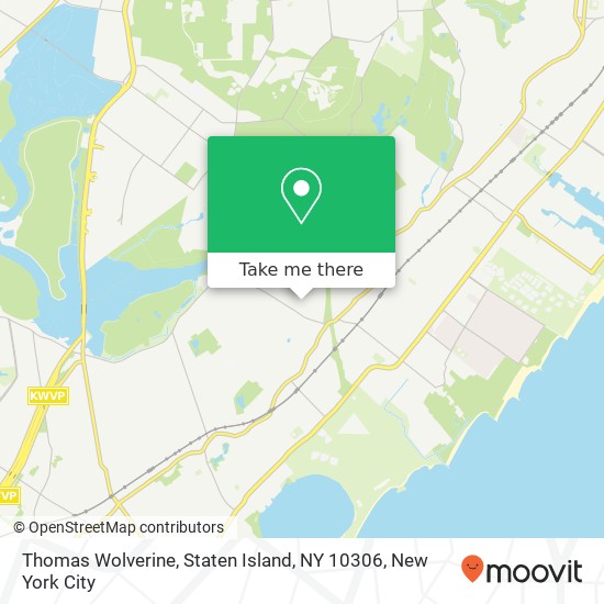 Mapa de Thomas Wolverine, Staten Island, NY 10306