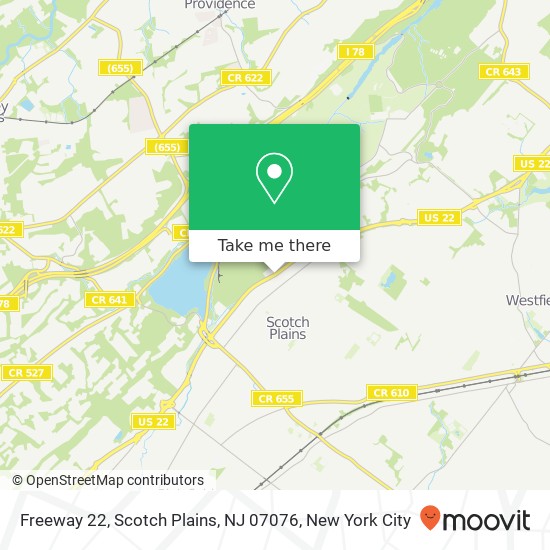 Mapa de Freeway 22, Scotch Plains, NJ 07076