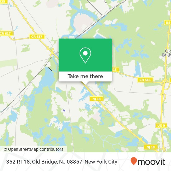 Mapa de 352 RT-18, Old Bridge, NJ 08857