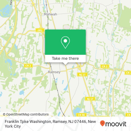 Franklin Tpke Washington, Ramsey, NJ 07446 map