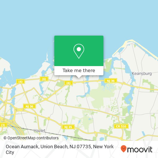 Ocean Aumack, Union Beach, NJ 07735 map