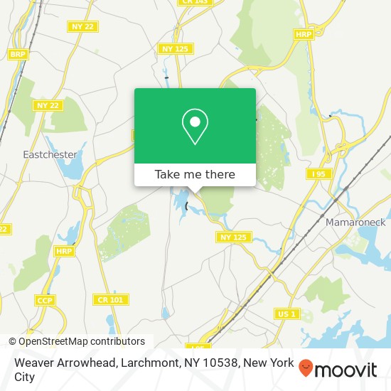 Mapa de Weaver Arrowhead, Larchmont, NY 10538