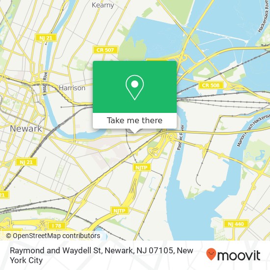 Raymond and Waydell St, Newark, NJ 07105 map