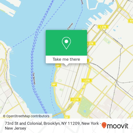 73rd St and Colonial, Brooklyn, NY 11209 map