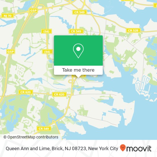 Mapa de Queen Ann and Lime, Brick, NJ 08723