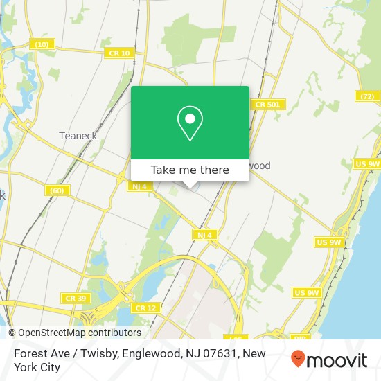 Forest Ave / Twisby, Englewood, NJ 07631 map