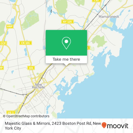 Mapa de Majestic Glass & Mirrors, 2423 Boston Post Rd