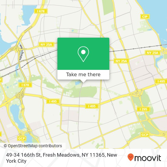 Mapa de 49-34 166th St, Fresh Meadows, NY 11365