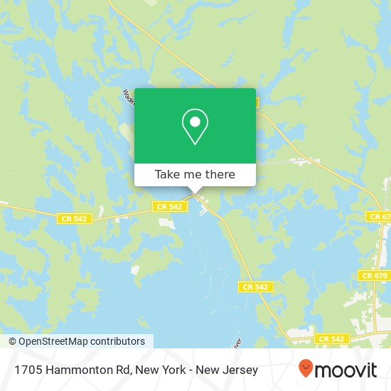 Mapa de 1705 Hammonton Rd, Egg Harbor City, NJ 08215