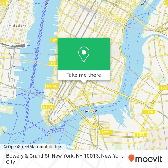 Bowery & Grand St, New York, NY 10013 map