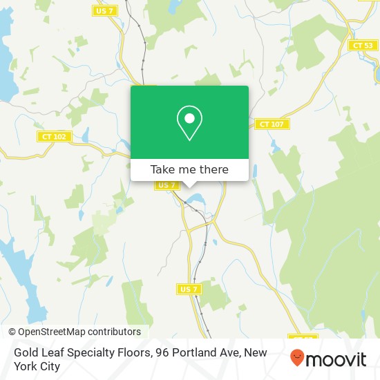 Mapa de Gold Leaf Specialty Floors, 96 Portland Ave
