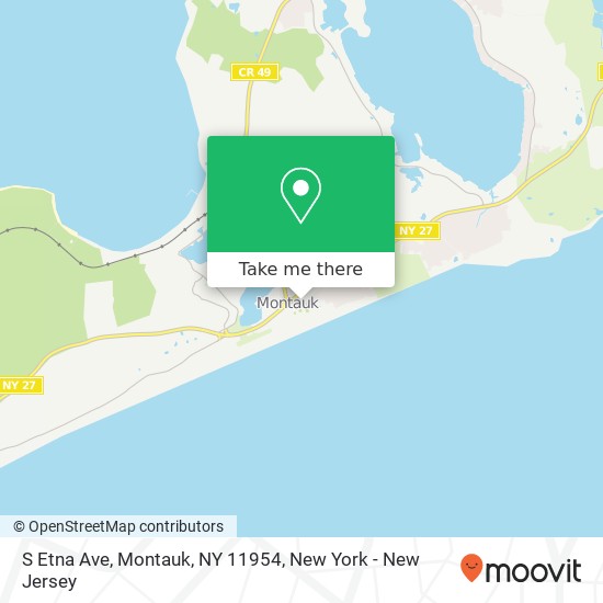 Mapa de S Etna Ave, Montauk, NY 11954