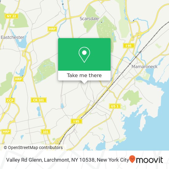 Valley Rd Glenn, Larchmont, NY 10538 map