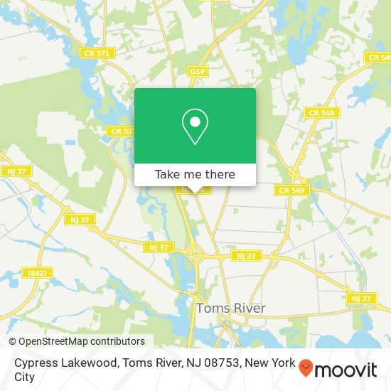 Cypress Lakewood, Toms River, NJ 08753 map