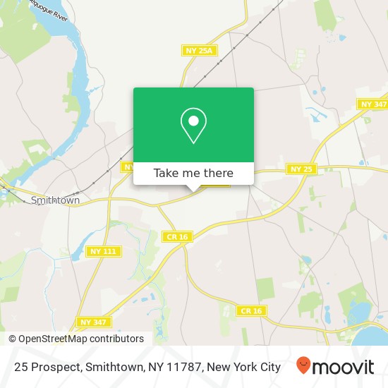 25 Prospect, Smithtown, NY 11787 map