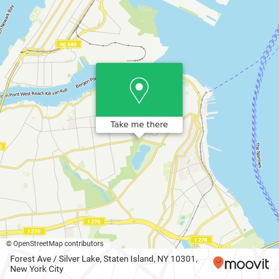 Mapa de Forest Ave / Silver Lake, Staten Island, NY 10301