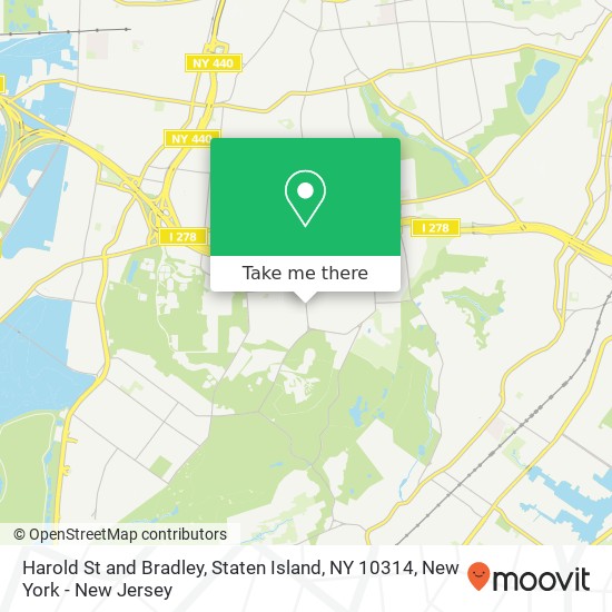 Mapa de Harold St and Bradley, Staten Island, NY 10314