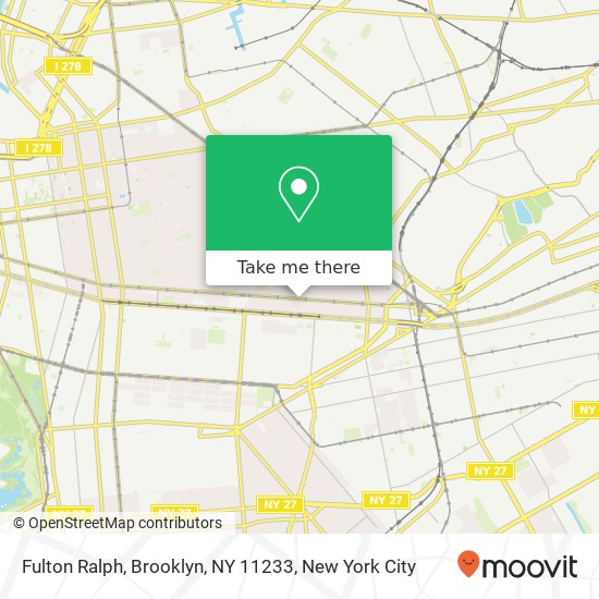 Mapa de Fulton Ralph, Brooklyn, NY 11233