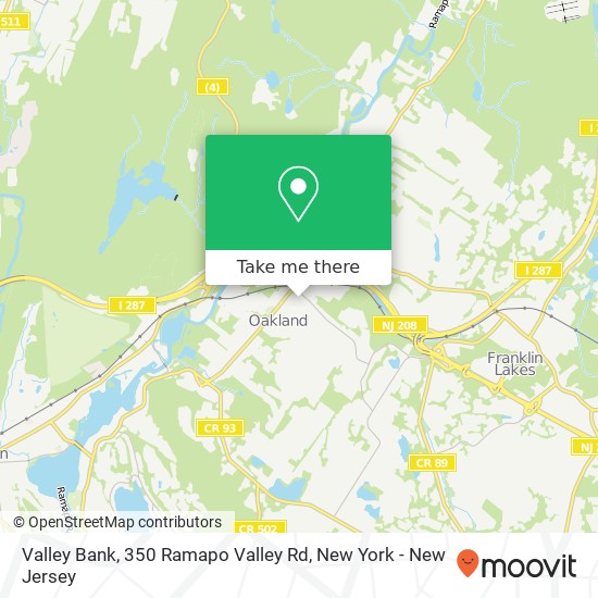 Valley Bank, 350 Ramapo Valley Rd map