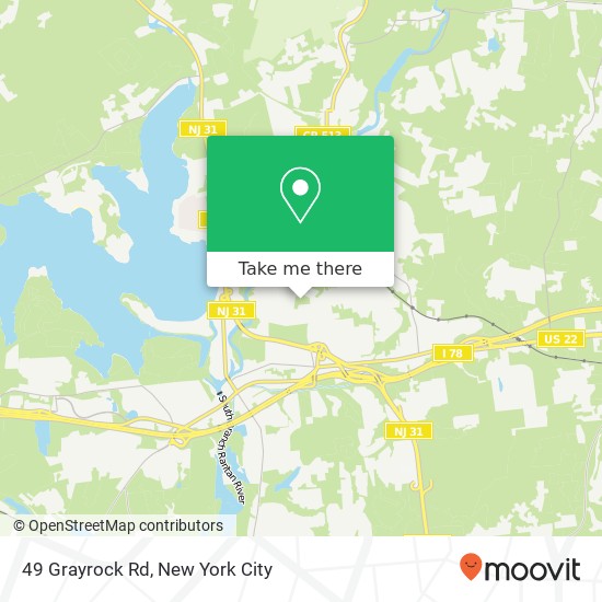 Mapa de 49 Grayrock Rd, Clinton, NJ 08809