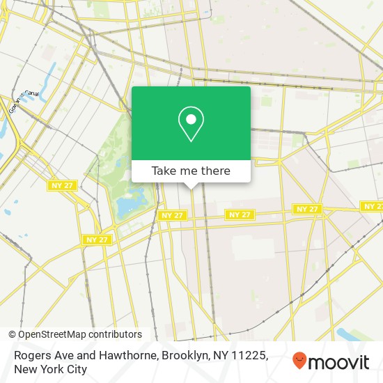 Rogers Ave and Hawthorne, Brooklyn, NY 11225 map