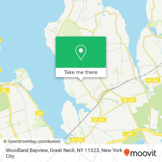 Mapa de Woodland Bayview, Great Neck, NY 11023