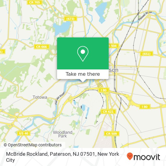 Mapa de McBride Rockland, Paterson, NJ 07501