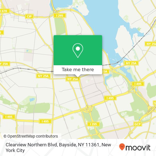 Mapa de Clearview Northern Blvd, Bayside, NY 11361