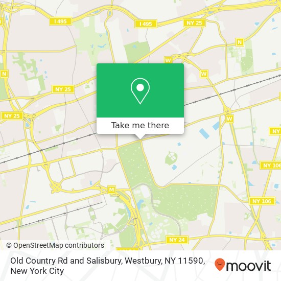 Mapa de Old Country Rd and Salisbury, Westbury, NY 11590