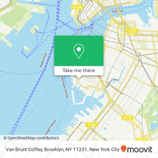 Mapa de Van Brunt Coffey, Brooklyn, NY 11231