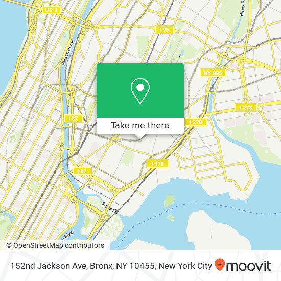 Mapa de 152nd Jackson Ave, Bronx, NY 10455