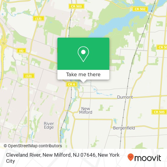 Cleveland River, New Milford, NJ 07646 map